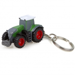 Porte clé tracteur agricole bleu en métal • Ateepique